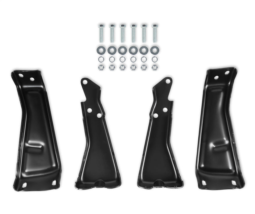 Holley 04-261 Rear Bumper Bracket Kit; Rear; Black; EDP Coated; Fleetside; - Truck Part Superstore