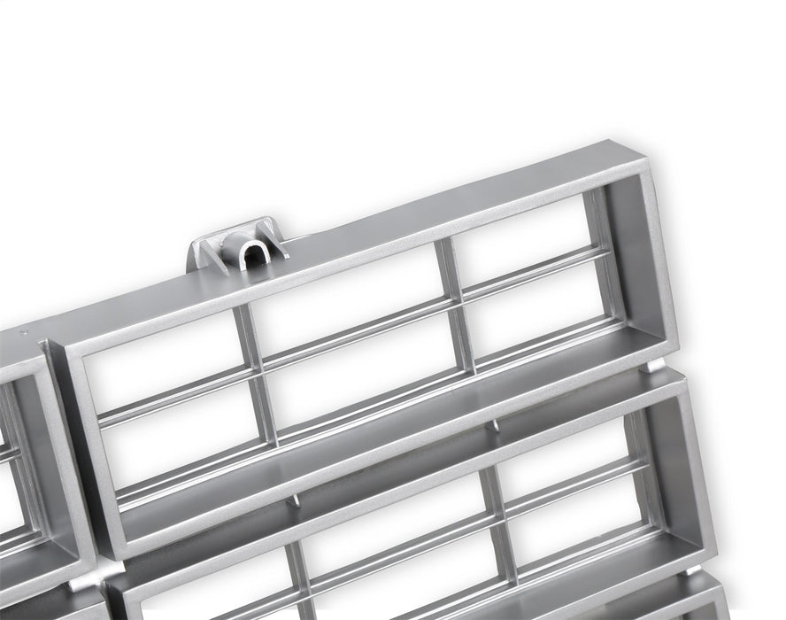 Holley 04-310 Holley Classic Truck Grille; Silver; Chevy Grille; w/o Bowtie; - Truck Part Superstore
