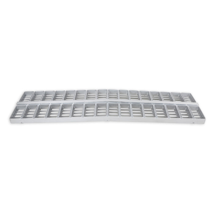 Holley 04-326 Holley Classic Truck Grille; Chrome/Gray; Chevy Grille; w/o Bowtie; - Truck Part Superstore