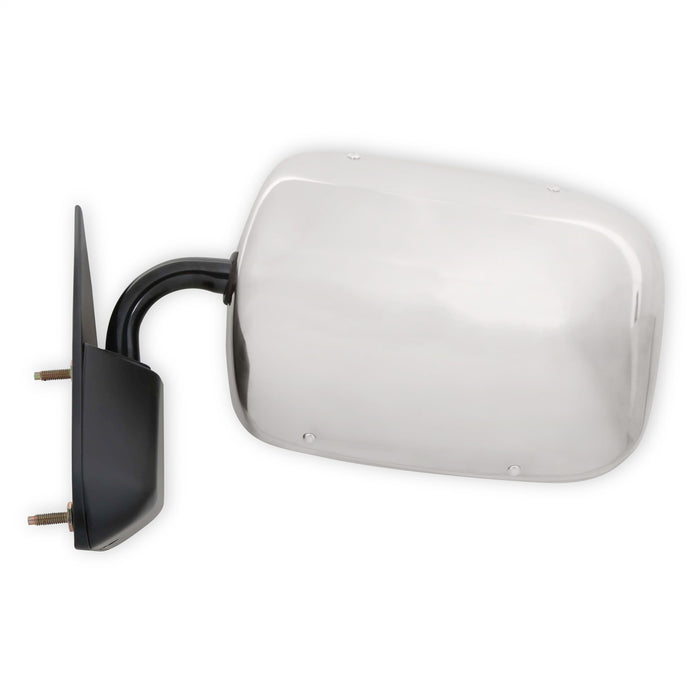Holley 04-385 Holley Classic Truck Mirror; Below Eyeline; Stainless; Driver; - Truck Part Superstore