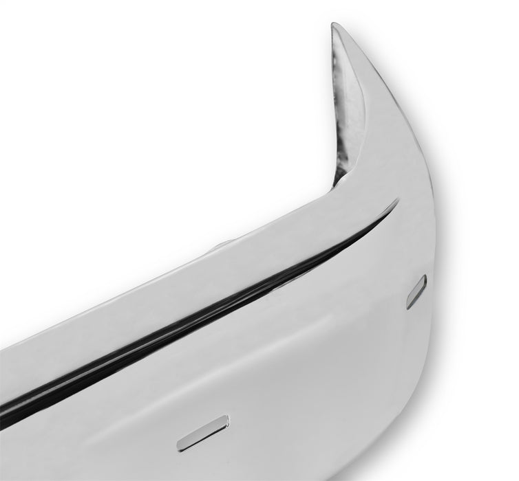Holley 04-404 Bumper Guard; Front; Chrome; w/Pad/License Plate/Guard Holes; - Truck Part Superstore