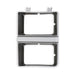 Holley 04-472 Holley Classic Truck Headlight Bezel; Dual Rectangle; Dark Argent; Left Side; - Truck Part Superstore