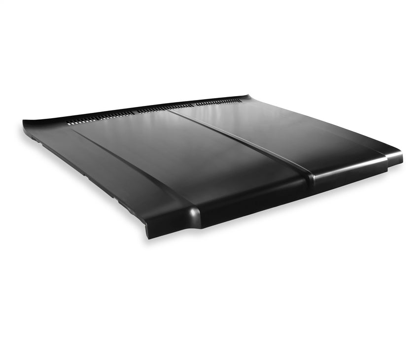 Holley 04-482 Stock Style Hood; OE Replacement; Black; EDP Coated; - Truck Part Superstore