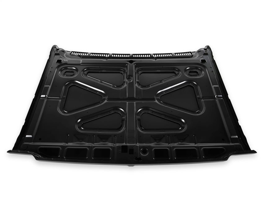 Holley 04-482 Stock Style Hood; OE Replacement; Black; EDP Coated; - Truck Part Superstore