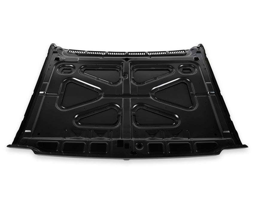 Holley 04-482 Stock Style Hood; OE Replacement; Black; EDP Coated; - Truck Part Superstore