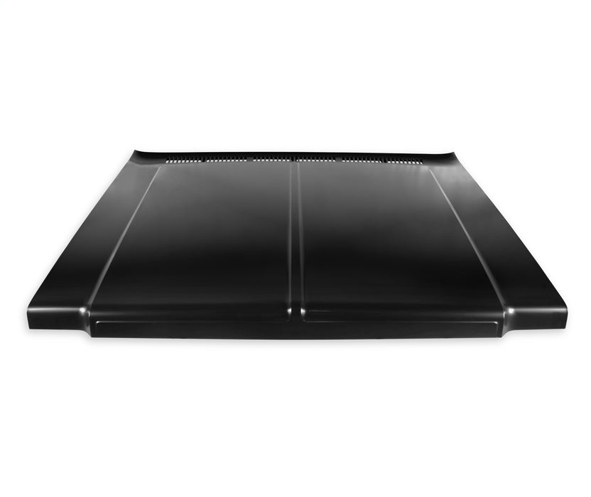 Holley 04-483 Stock Style Hood; OE Replacement; Black; EDP Coated; - Truck Part Superstore
