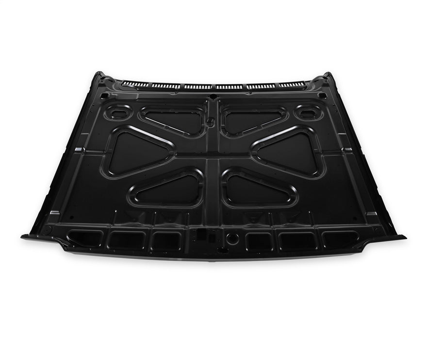 Holley 04-483 Stock Style Hood; OE Replacement; Black; EDP Coated; - Truck Part Superstore