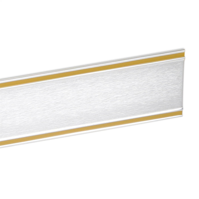 Holley 04-530 Holley Classic Truck Cab Molding; Rear; 3 Pcs.; Silver/Yellow; Brushed Aluminum; - Truck Part Superstore
