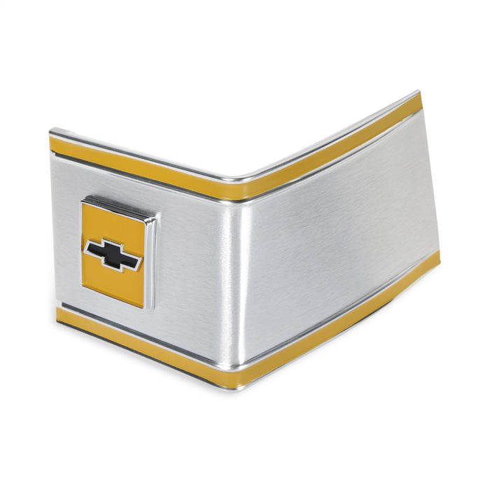 Holley 04-530 Holley Classic Truck Cab Molding; Rear; 3 Pcs.; Silver/Yellow; Brushed Aluminum; - Truck Part Superstore