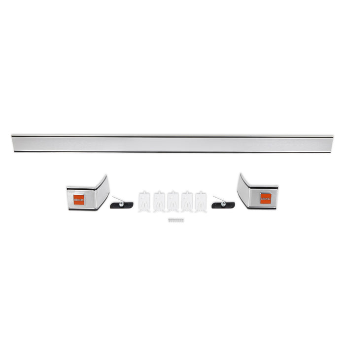 Holley 04-531 Holley Classic Truck Cab Molding; Rear; 3 Pcs.; Silver/Black; Brushed Aluminum; - Truck Part Superstore