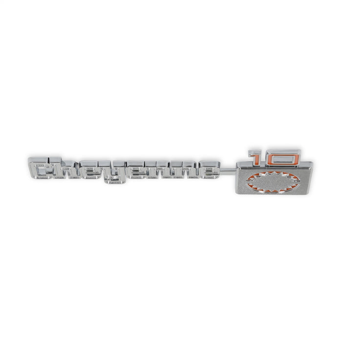Holley 04-539 Fender Emblem; Silver/Red; Incl. Mounting Hardware; Pair; CHEYENNE 10; - Truck Part Superstore