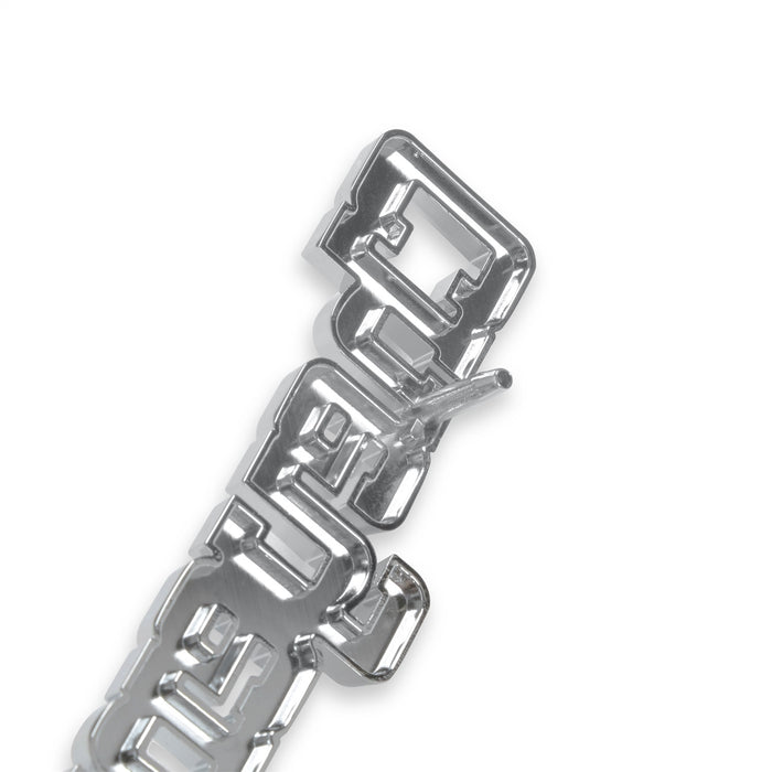 Holley 04-539 Fender Emblem; Silver/Red; Incl. Mounting Hardware; Pair; CHEYENNE 10; - Truck Part Superstore