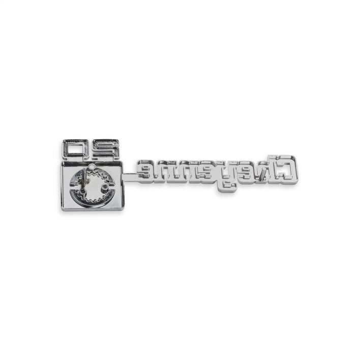 Holley 04-540 Fender Emblem; Silver/Red; Incl. Mounting Hardware; Pair; CHEYENNE 20; - Truck Part Superstore