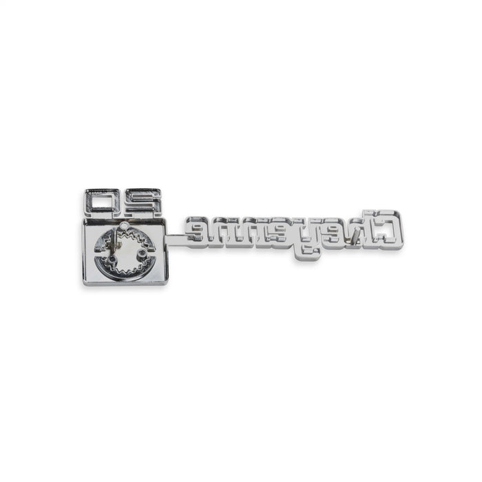 Holley 04-540 Fender Emblem; Silver/Red; Incl. Mounting Hardware; Pair; CHEYENNE 20; - Truck Part Superstore