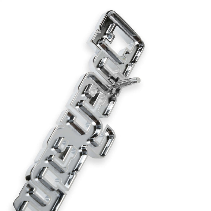 Holley 04-540 Fender Emblem; Silver/Red; Incl. Mounting Hardware; Pair; CHEYENNE 20; - Truck Part Superstore