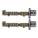 Holley 04-542 Fender Emblem; Silver/Gold; Incl. Mounting Hardware; Pair; CHEYENNE SUPER 20; - Truck Part Superstore