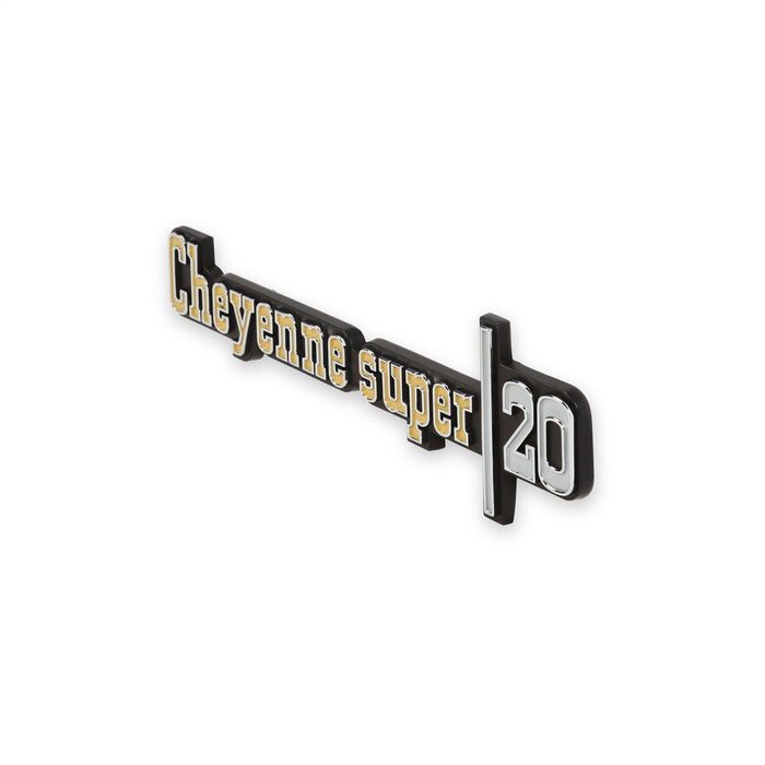 Holley 04-542 Fender Emblem; Silver/Gold; Incl. Mounting Hardware; Pair; CHEYENNE SUPER 20; - Truck Part Superstore