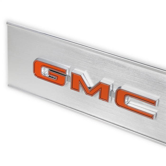 Holley 04-561 Holley Classic Truck Tailgate Panel; GMC; Silver; Brushed Aluminum; Red Letter; - Truck Part Superstore