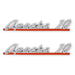 Holley 04-564 Fender Emblem; Red/Silver; Incl. All Factory Mounting Points; Pair; APACHE 10; - Truck Part Superstore