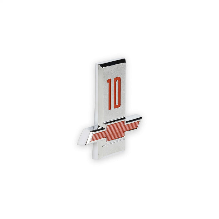 Holley 04-566 Fender Emblem; Red/Silver; Incl. All Factory Mounting Points; Pair; CHEVY 10; - Truck Part Superstore