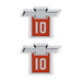 Holley 04-568 Fender Emblem; Red/Silver; Incl. All Factory Mounting Points; Pair; CHEVY 10; - Truck Part Superstore