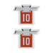 Holley 04-568 Fender Emblem; Red/Silver; Incl. All Factory Mounting Points; Pair; CHEVY 10; - Truck Part Superstore