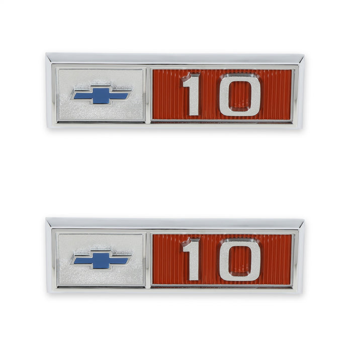 Holley 04-570 Holley Classic Truck Fender Emblem; Silver; Driver/Passenger; Chevy 10; Pair; - Truck Part Superstore