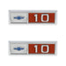 Holley 04-570 Holley Classic Truck Fender Emblem; Silver; Driver/Passenger; Chevy 10; Pair; - Truck Part Superstore