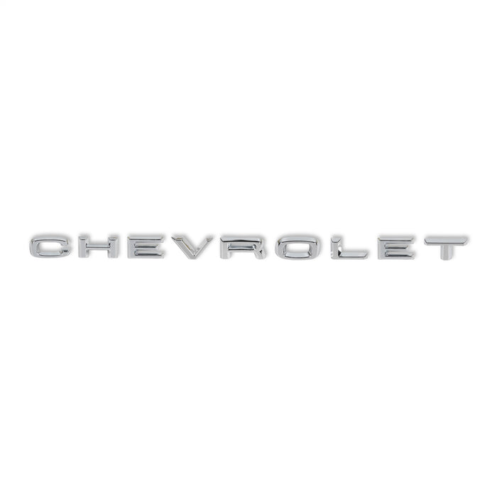 Holley 04-572 Hood Emblem; Chrome; CHEVROLET Letters Set; Incl. Mounting Hardware; - Truck Part Superstore