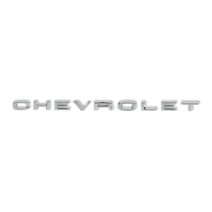Holley 04-572 Hood Emblem; Chrome; CHEVROLET Letters Set; Incl. Mounting Hardware; - Truck Part Superstore
