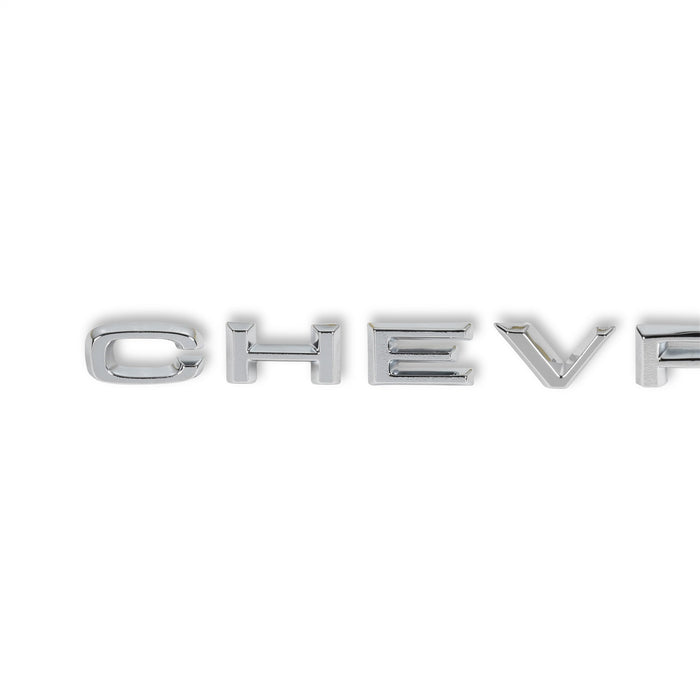 Holley 04-572 Hood Emblem; Chrome; CHEVROLET Letters Set; Incl. Mounting Hardware; - Truck Part Superstore