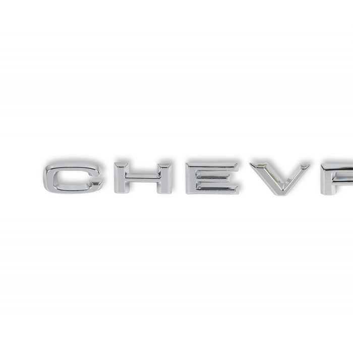 Holley 04-572 Hood Emblem; Chrome; CHEVROLET Letters Set; Incl. Mounting Hardware; - Truck Part Superstore