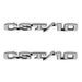 Holley 04-579 Fender Emblem; Black/Silver; Incl. All Factory Mounting Points; Pair; CST/10; - Truck Part Superstore