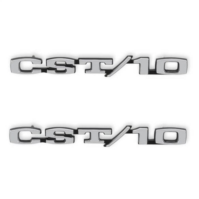 Holley 04-579 Fender Emblem; Black/Silver; Incl. All Factory Mounting Points; Pair; CST/10; - Truck Part Superstore
