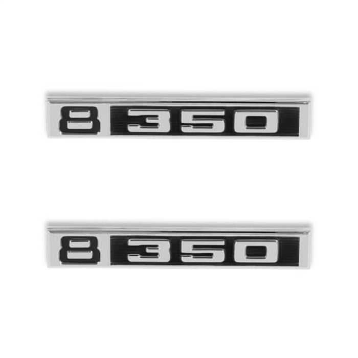 Holley 04-581 Fender Emblem; Black/Silver; Incl. All Factory Mounting Points; Pair; 8/350; - Truck Part Superstore