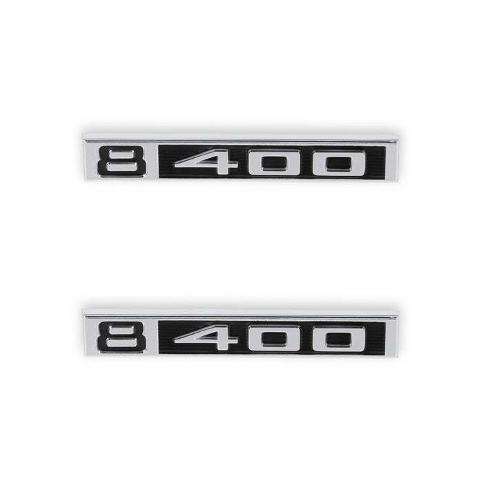 Holley 04-583 Fender Emblem; Black/Silver; Incl. All Factory Mounting Points; Pair; 8/400; - Truck Part Superstore
