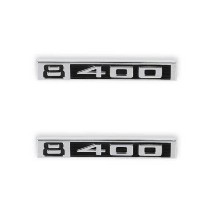 Holley 04-583 Fender Emblem; Black/Silver; Incl. All Factory Mounting Points; Pair; 8/400; - Truck Part Superstore