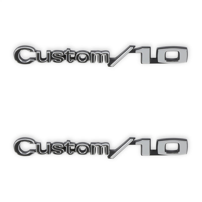 Holley 04-585 Holley Classic Truck Fender Emblem; Silver; Driver/Passenger; Custom/10; Pair; - Truck Part Superstore