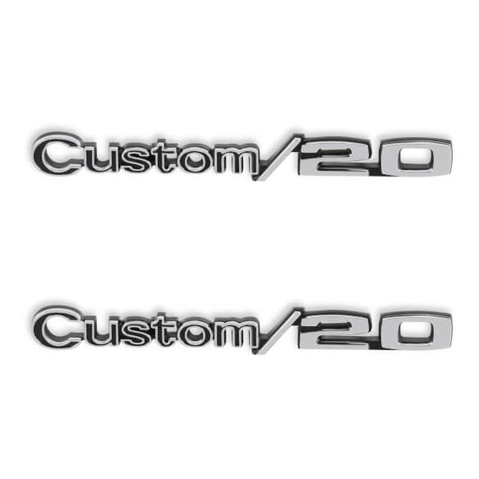 Holley 04-586 Fender Emblem; Black/Silver; Incl. All Factory Mounting Points; Pair; CUSTOM/20; - Truck Part Superstore