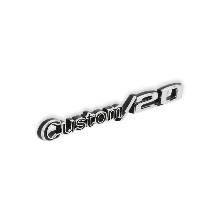 Holley 04-586 Fender Emblem; Black/Silver; Incl. All Factory Mounting Points; Pair; CUSTOM/20; - Truck Part Superstore