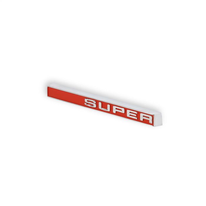 Holley 04-591 Fender Emblem; Red/Silver; Incl. All Factory Mounting Points; Pair; SUPER; - Truck Part Superstore