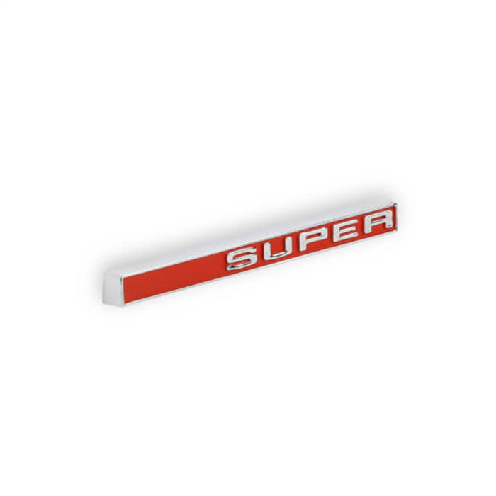 Holley 04-591 Fender Emblem; Red/Silver; Incl. All Factory Mounting Points; Pair; SUPER; - Truck Part Superstore