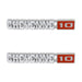 Holley 04-592 Fender Emblem; Red/Silver; Incl. All Factory Mounting Points; Pair; CHEYENNE 10; - Truck Part Superstore