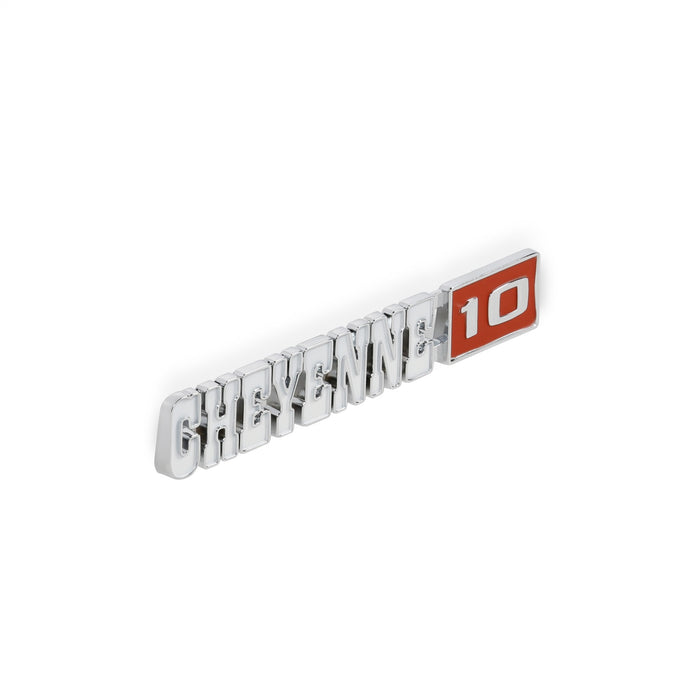 Holley 04-592 Fender Emblem; Red/Silver; Incl. All Factory Mounting Points; Pair; CHEYENNE 10; - Truck Part Superstore