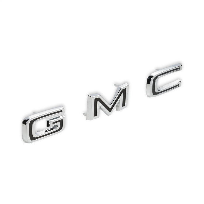 Holley 04-596 Hood Emblem; Chrome; GMC Letters Set; Incl. Mounting Hardware; - Truck Part Superstore