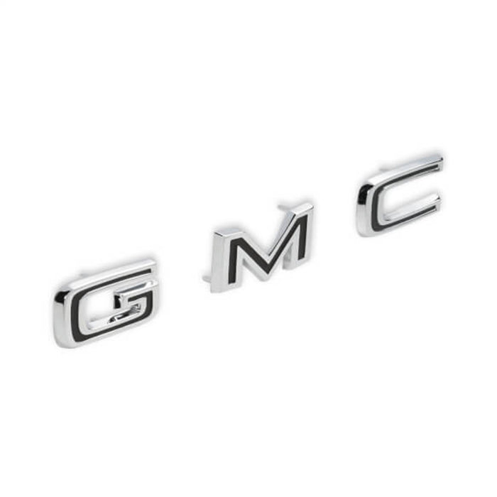 Holley 04-596 Hood Emblem; Chrome; GMC Letters Set; Incl. Mounting Hardware; - Truck Part Superstore