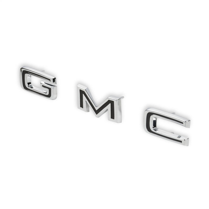 Holley 04-596 Hood Emblem; Chrome; GMC Letters Set; Incl. Mounting Hardware; - Truck Part Superstore