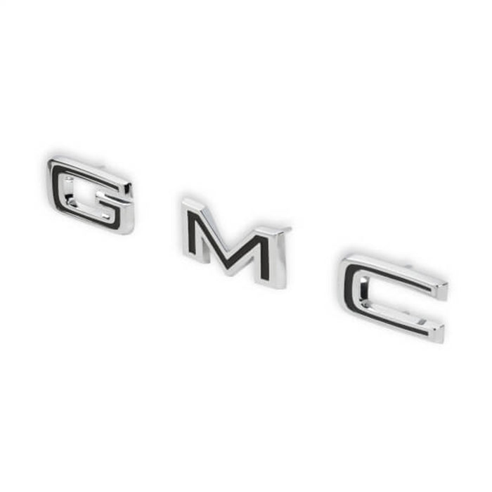 Holley 04-596 Hood Emblem; Chrome; GMC Letters Set; Incl. Mounting Hardware; - Truck Part Superstore