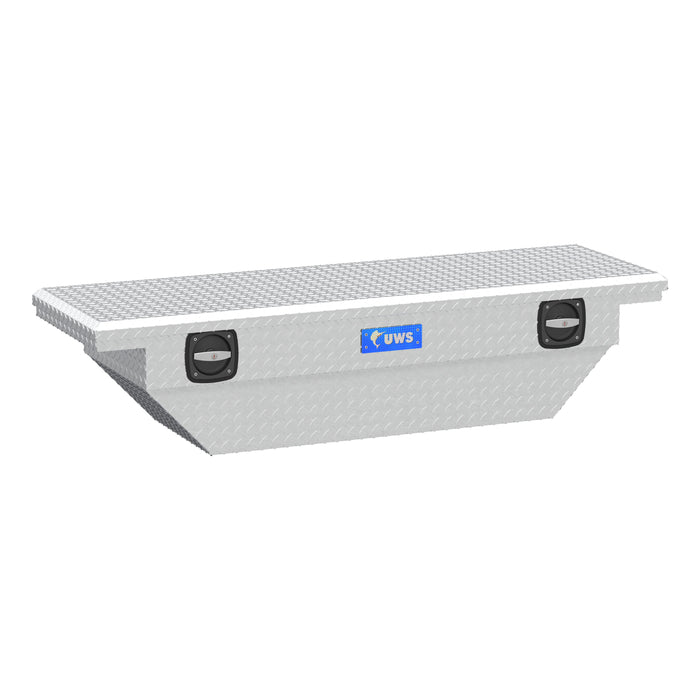 UWS SL-63-A-LP Aluminum 63in. Secure Lock Angled Truck Tool Box; Low Profile (LTL Shipping Only - Truck Part Superstore