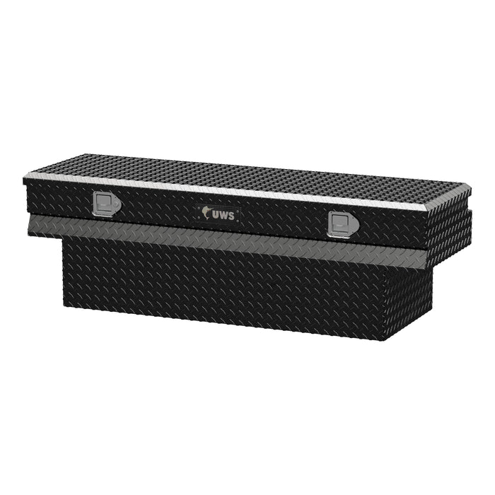 UWS EC20342 Gloss Black Aluminum 60in. Notched Utility Chest Box (Heavy Packaging) - Truck Part Superstore